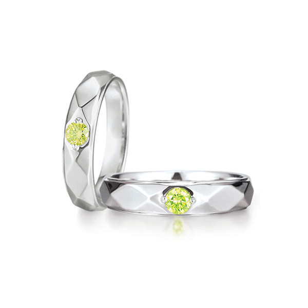 FJU120079 그린다이아몬드 0.1ct 커플링(여자 반지)