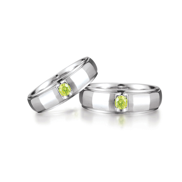 FJU120093 그린다이아몬드 0.1ct 커플링(여자 반지)