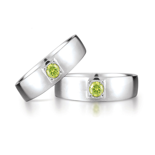 FJU120095 그린다이아몬드 0.1ct 커플링(여자 반지)